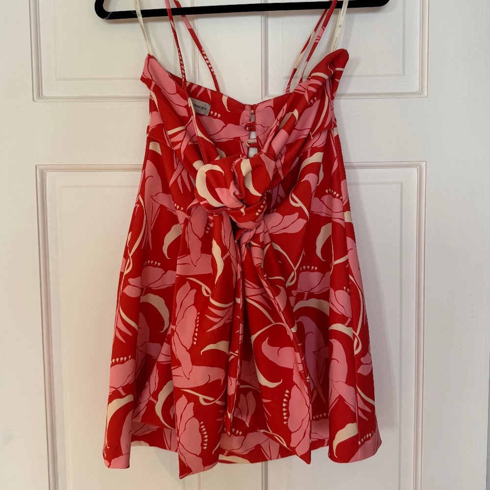 Red & Pink Floral Mini Dress